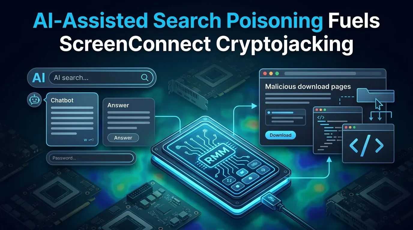 AI-Assisted Search Poisoning Fuels ScreenConnect Cryptojacking