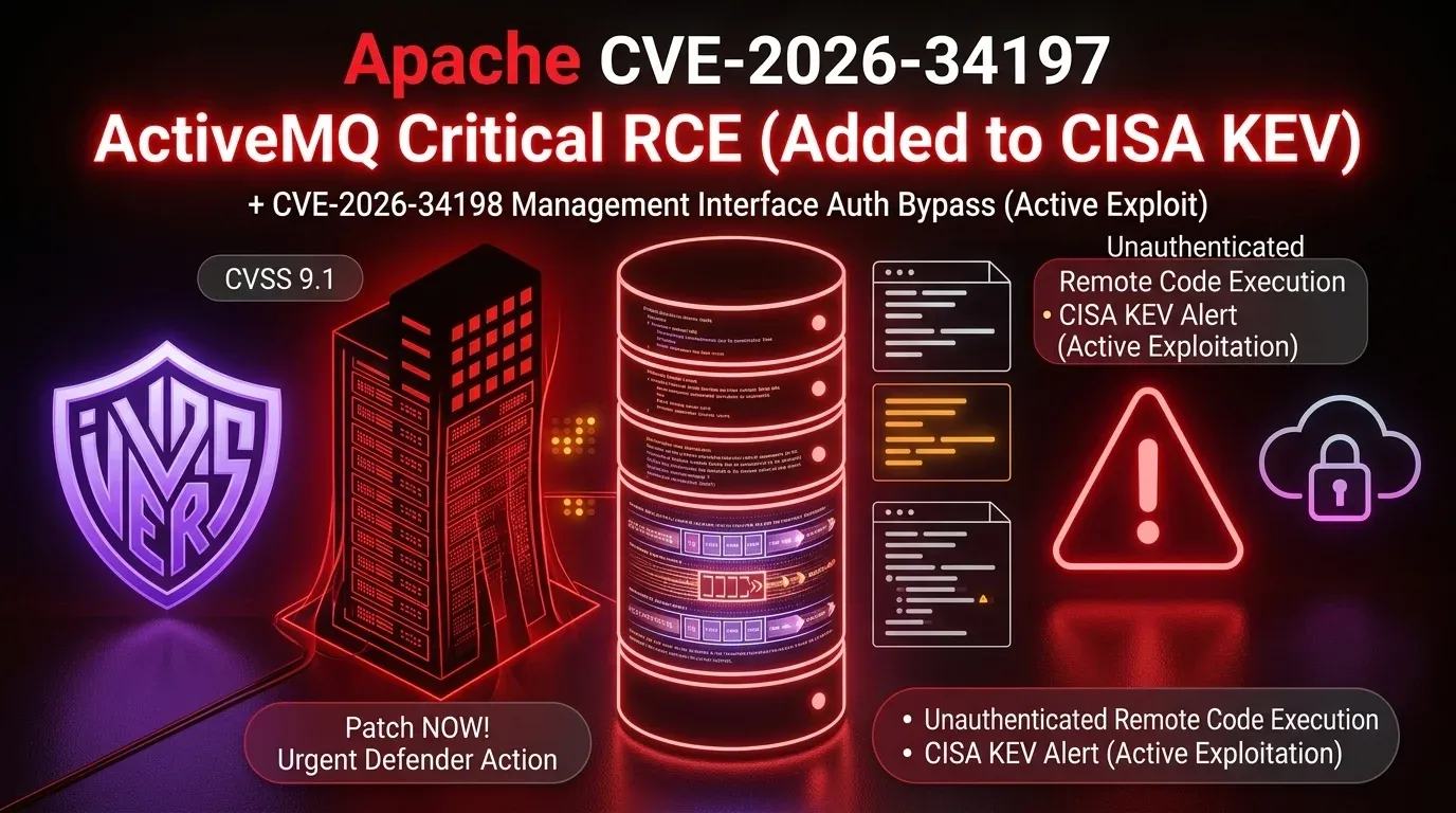 Apache ActiveMQ RCE CVE-2026-34197 Lands in CISA KEV