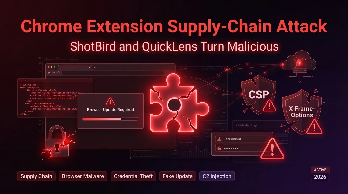Chrome Extension Supply-Chain Attack: ShotBird and QuickLens
