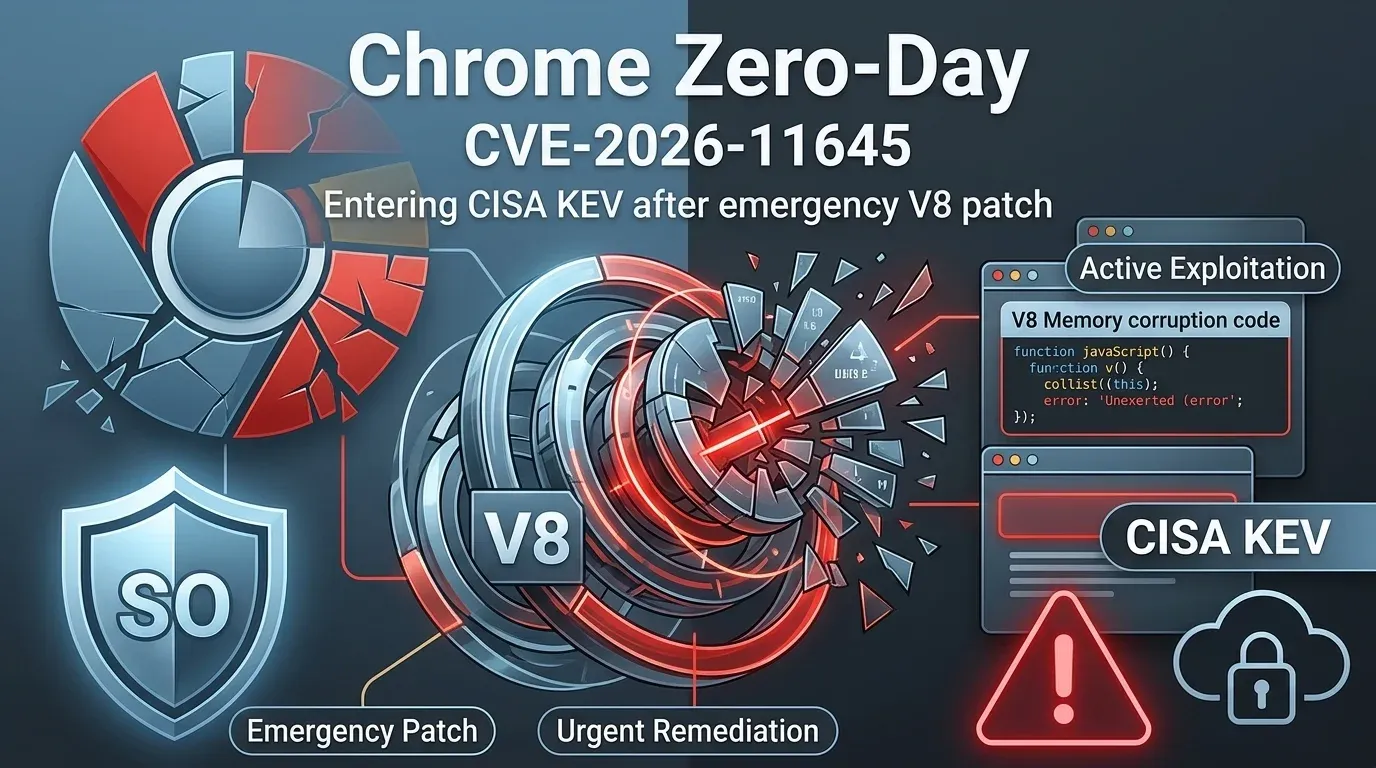 Chrome Zero-Day CVE-2026-11645 Enters KEV After Google Ships Emergency V8 Patch