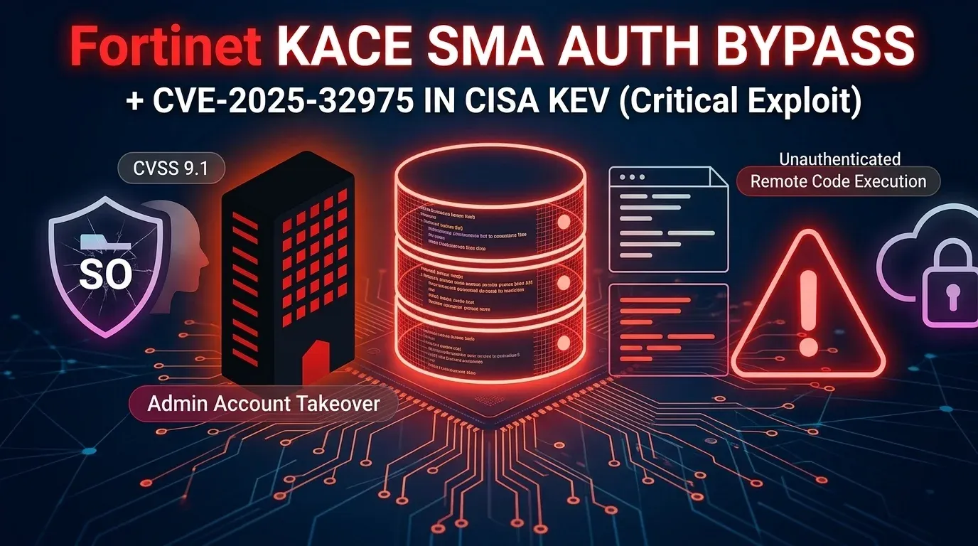CISA KEV flags Quest KACE SMA auth bypass as a high-priority risk