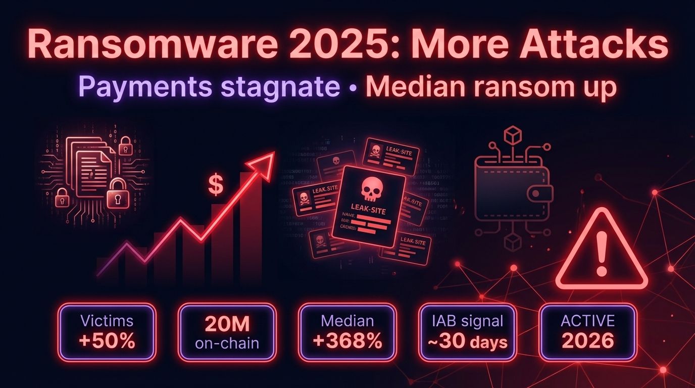 Ransomware in 2025: attacks up, payments flat, median up 368%