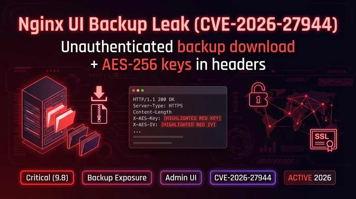 Critical Nginx UI Flaw (CVE-2026-27944) Exposes Server Backups