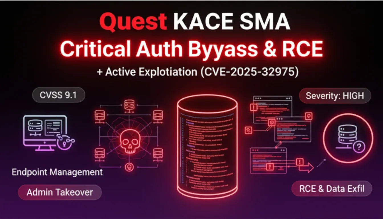 CVE-2025-32975: Quest KACE SMA auth bypass exploited in the wild