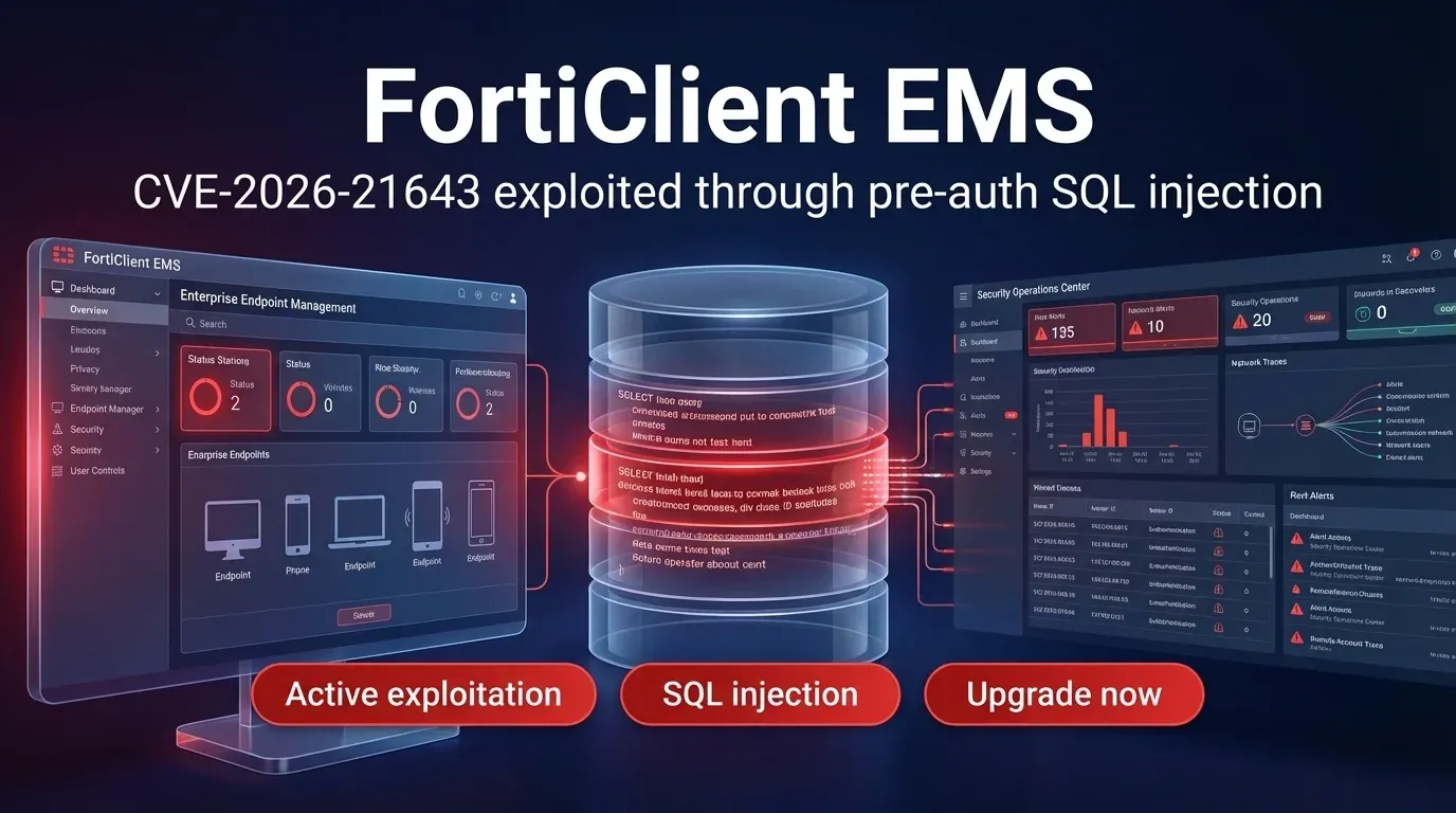 CVE-2026-21643: FortiClient EMS exploitation puts exposed endpoint managers at immediate risk