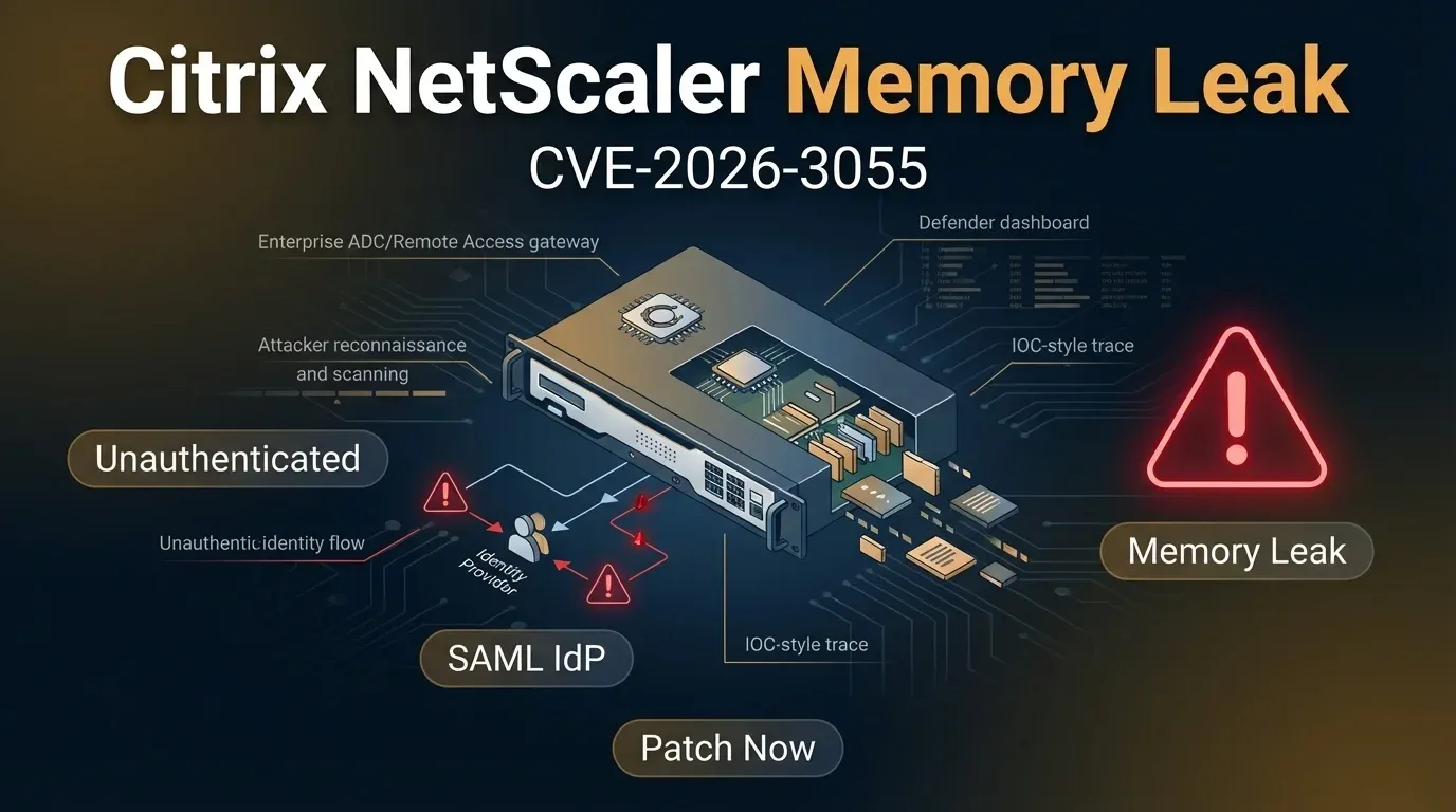 CVE-2026-3055: Citrix warns NetScaler SAML deployments face critical memory leak risk