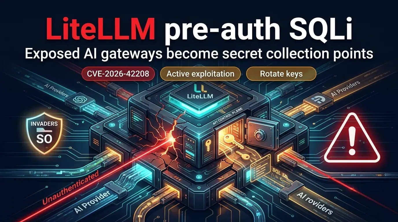 CVE-2026-42208 turns exposed LiteLLM gateways into a secrets exposure risk