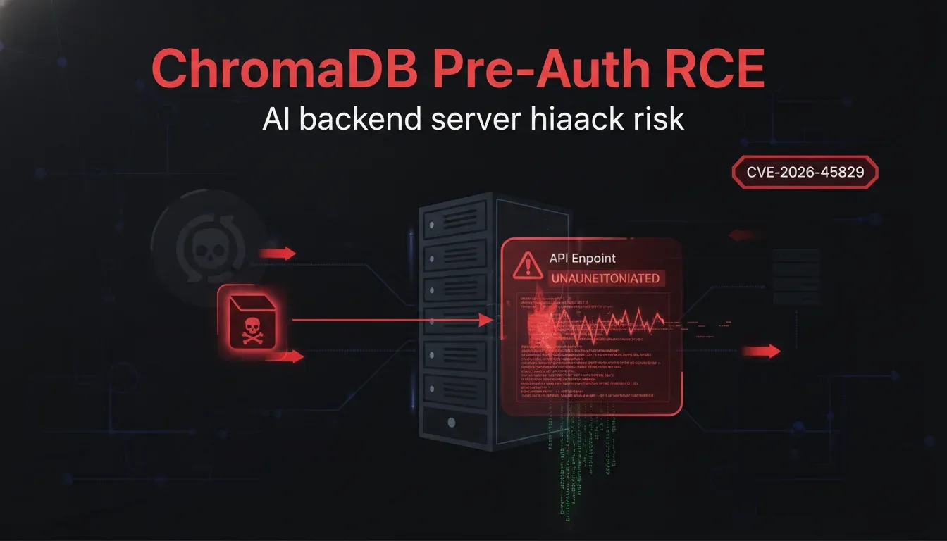 CVE-2026-45829: ChromaDB Pre-Auth RCE Risk in AI Stacks