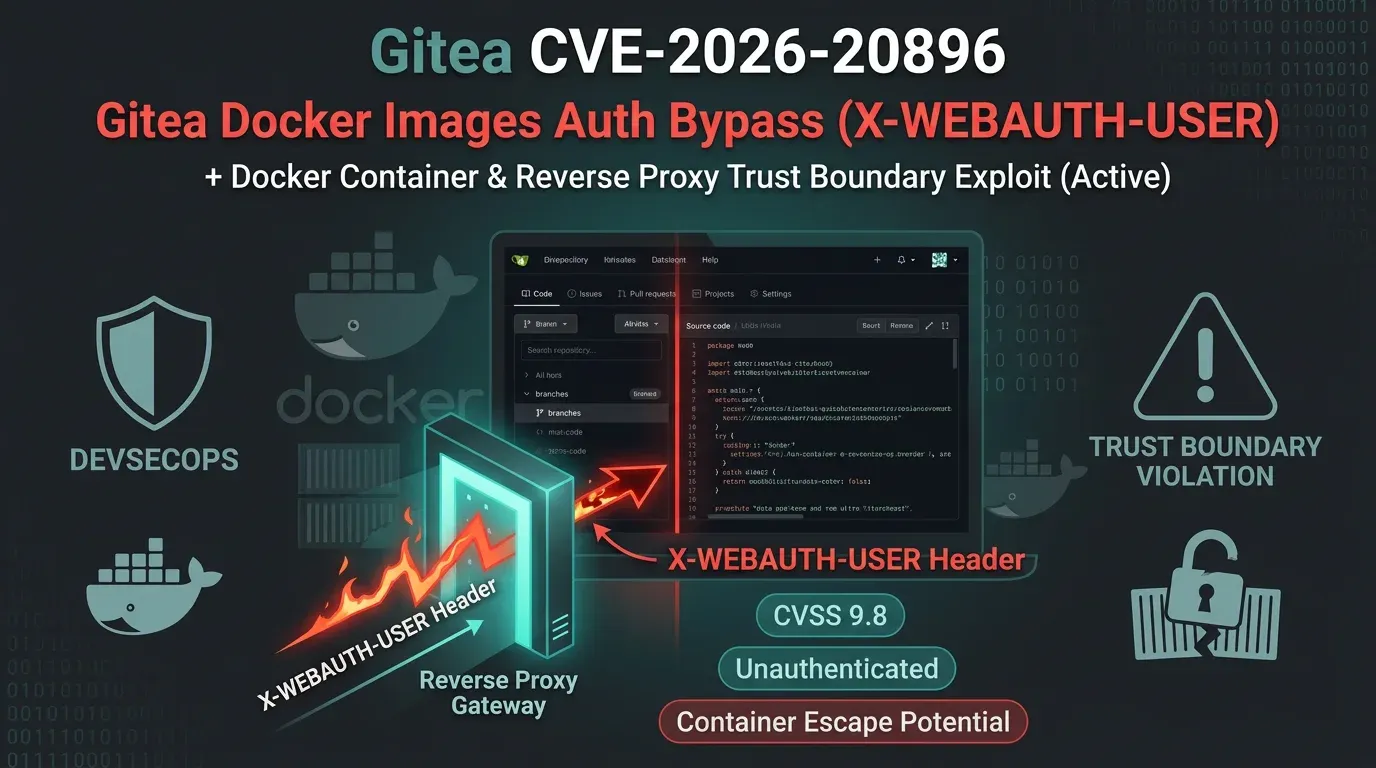 Gitea Docker flaw turns a trusted proxy header into account takeover