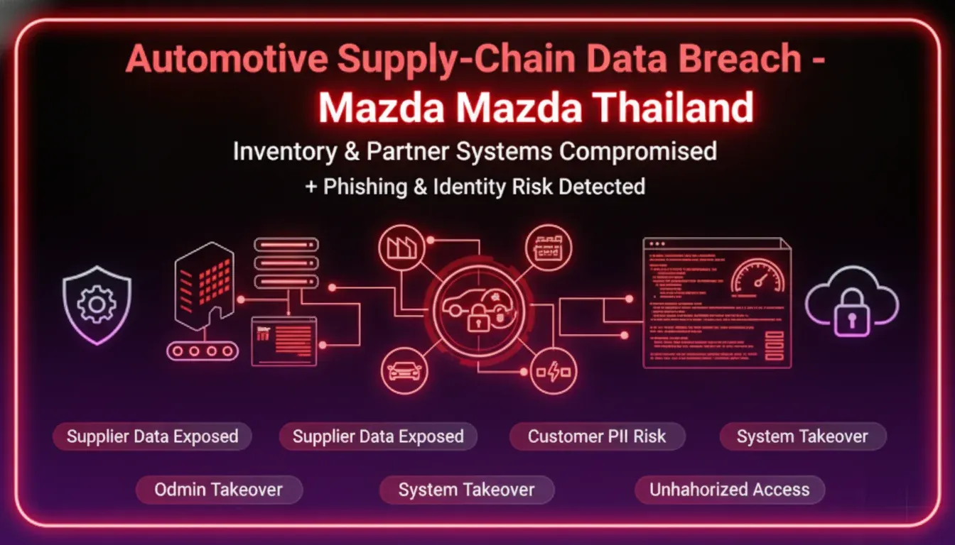 Mazda Thailand Breach Exposed 692 Partner and Employee Records