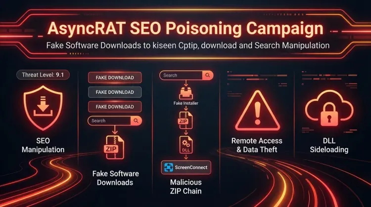 AsyncRAT SEO Poisoning Campaign Targets Software Downloads