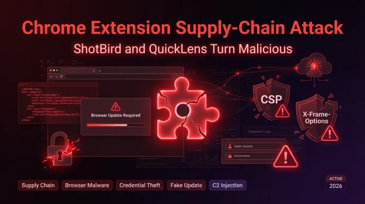 Chrome Extension Supply-Chain Attack: ShotBird and QuickLens