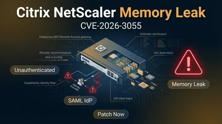 CVE-2026-3055: Citrix warns NetScaler SAML deployments face critical memory leak risk