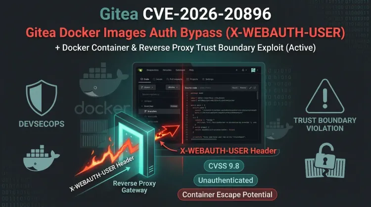 Gitea Docker flaw turns a trusted proxy header into account takeover