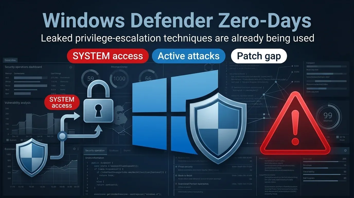 Leaked Windows Defender zero-days are already being used to gain SYSTEM access